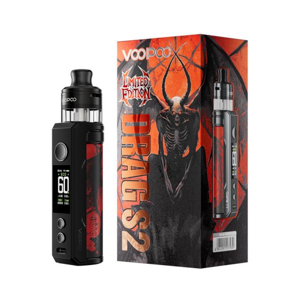 Bundle Kit Drag S2 Limited Edition Voopoo + 3 x 50ml Liquide Hellfest par Cloud Vapor – Image 2